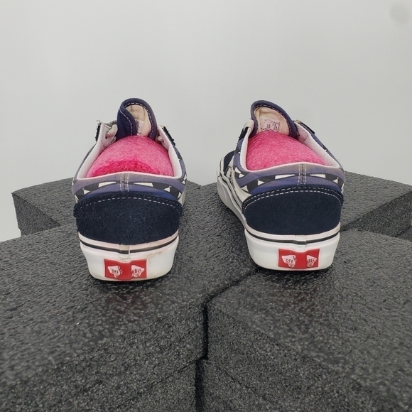 Vans Old Skool Checkerboard Blue Flame Shoes 5.5 Women 4 Men Sneakers - Picture 7 of 15